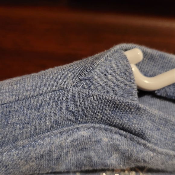 ♡HOST PICK♡ Croft & Barrow Sky Blue Sequin Leaves Long Sleeve Shirt Boat-Neck PS - Picture 5 of 5